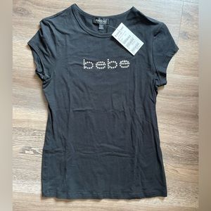 NWT Y2K BEBE cap sleeve top size L